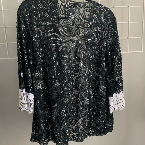 Timeless by Naeem Khan Sequin Cardigan - Picture 3 of 3